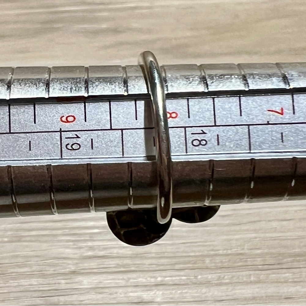 Retro Designer Sterling Silver & Gold Modernist Textured Flower Ring, Size 8 - Picture 10 of 10